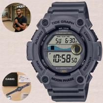 Relógio Casio Masculino Digital WS-1300H-8AVDF Grafite Tábua de Marés Moon Phase Cronômetro Temporizador Alarme Prova Dágua 100M Esportivo Relógio Casio Masculino Digital WS-1300H-8AVDF Grafite Tábua de Marés Moon Phase Cronômetro Temporizador Alarme Prova Dágua 100M Esportivo