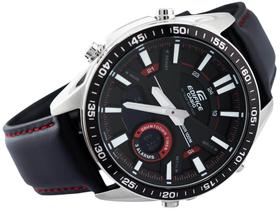 Relógio casio masculino edifice couro efv-c100l-1avdf