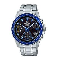 Relógio Casio Masculino Edifice Prata Azul EFV-540D-1A2VUDF Prova DAgua