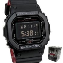 Relógio Casio Masculino G Shock Digital Preto Vermelho DW-5600UHR-1DR Relógio Casio Masculino G Shock Digital Preto Vermelho DW-5600UHR-1DR