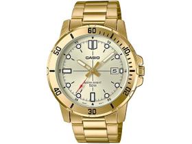 Relógio Casio Masculino MTP-VD01G-9EVUDF Dourado MTPVD01G 9E Relógio Casio Masculino MTP-VD01G-9EVUDF Dourado MTPVD01G 9E