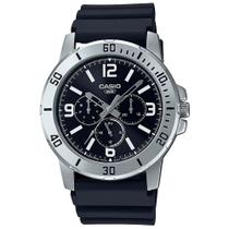 Relógio CASIO masculino preto borracha MTP-VD300-1BUDF Relógio CASIO masculino preto borracha MTP-VD300-1BUDF