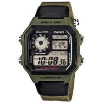 Relógio Casio Masculino Preto/Verde AE-1200WHB-3BVDF