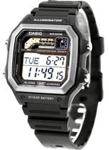 Relógio casio masculino quadrado digital ws-1600h-1avdf