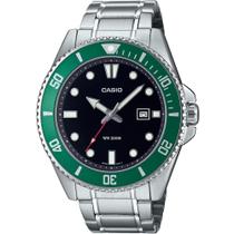 Relógio Casio Masculino Ref: Mdv-107d-3avdf Duro Diver Prateado