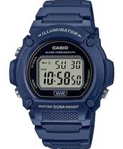 Relógio Casio Masculino Standard Digital Azul W-219H-2AVDF