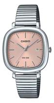 Relógio Casio Original Modelo Ltp b166d 4avdf Feminino Prateado Mostrador Rosa Bebe