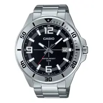 Relógio casio prateado masculino mtc-100d-1bvdf-sc