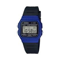 Relógio Casio Preto/Azul Feminino F-91WM-2ADF-BR