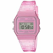 Relógio Casio Silicone Rosa Feminino Vintage Standard F-91WS-4DF