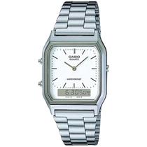 Relógio casio unisexx retangular aq-230a-7dmq Relógio casio unisexx retangular aq-230a-7dmq