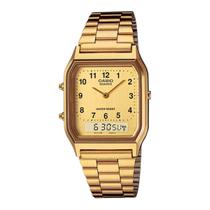 Relógio Casio Unissex Anadigi Vintage Dourado AQ-230GA-9BMQ