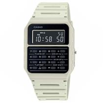 Relógio CASIO unissex branco calculadora CA-53WF-8BDF