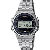 Relógio CASIO unissex digital prata A171WE-1ADF