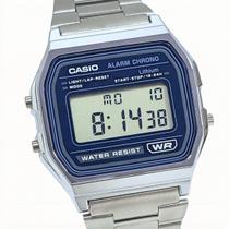 Relógio Casio Unissex Digital Vintage Prateado A158WEA-2DF