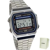 Relógio Casio Unissex Digital Vintage Prateado A168WA-1WDF