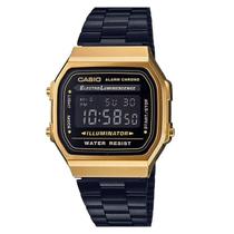 Relógio casio unissex vintage a168wegb-1bdf-sc