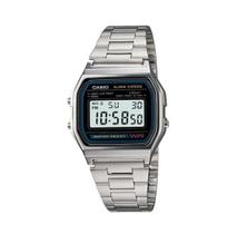 Relógio casio unissex vintage prata a158wa-1df-sc