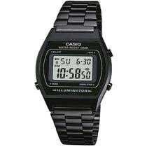 Relógio casio unissex vintage quadrado digital preto b640wb-1adf