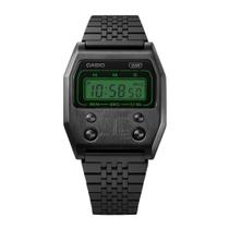 Relógio Casio Vintage Digital A1100B-1 em aço inoxidável unissex