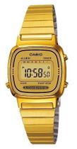 Relógio CASIO VINTAGE feminino digital dourado LA670WGA-9DF