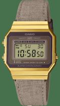 Relógio CASIO VINTAGE feminino pulseira nylon A700WEGL-5AEF