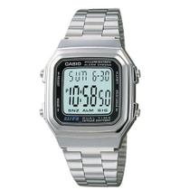 Relógio CASIO VINTAGE masculino digital prata A178WA-1ADF