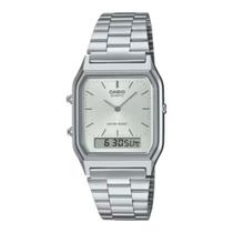 Relógio casio vintage prata aq-230a-7amqydf-sc Relógio casio vintage prata aq-230a-7amqydf-sc