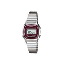 Relógio Casio Vintage Prata/Bordo LA670WA-4DF