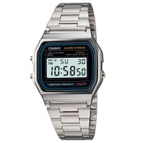 Relógio CASIO Vintage unissex digital prata A158WA-1DF