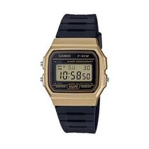 Relógio casio vintage unissex f-91wm-9adf-sc