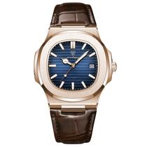 Relógio Casual Masculino Dourado Poedagar Pulseira Ajustável Relógio Casual Masculino Dourado Poedagar Pulseira Ajustável