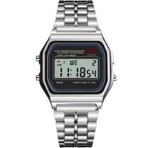 Relógio Casual Retro Digital Vintage Masculino Feminino Unissex Prata Relógio Casual Retro Digital Vintage Masculino Feminino Unissex Prata