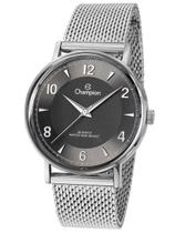 Relogio champion analo cinza metal prata cn29481c Relogio champion analo cinza metal prata cn29481c