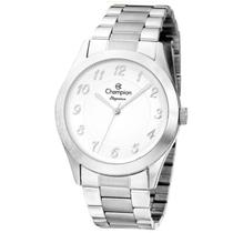 Relogio champion analogico branco metal prata cn26484q cor:prata Relogio champion analogico branco metal prata cn26484q cor:prata