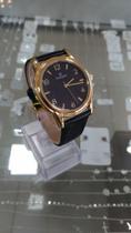 Relógio Champion analógico dourado pulseira de couro CH22840P