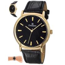 Relogio champion analogico preto couro preto ch22831p cor:preto