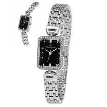 Relogio champion analogico preto metal prata cf25894t cor:prata
