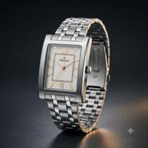 Relógio Champion CH22395S Feminino Analógico Social Retangular Prata Pulseira Aço Vidro Mineral Relógio Champion CH22395S Feminino Analógico Social Retangular Prata Pulseira Aço Vidro Mineral