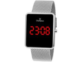 Relógio Champion Digital CH40080T Prata Digital 3 Atm Cristal Mineral Tamanho Grande