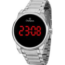 Relógio Champion Digital CH40124T Prata Digital 5 Atm Cristal Mineral Tamanho Grande