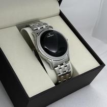 Relógio Champion Digital Feminino com visor em Led Vermelho Pulseira Prata Original Modelo CH40204T