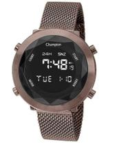 Relógio Champion Digital Feminino Marrom Pulseira De Metal Milanese CH48028R