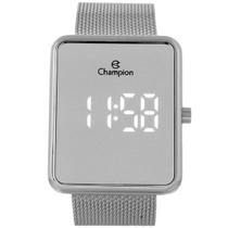 Relógio Champion Digital Prata Resistente 50m Pulseira Aço