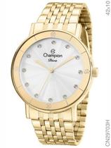 Relógio Champion Diva CN29703H Feminino de aço Dourado