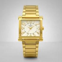 Relógio Champion Dourado Feminino Quadrado Analógico fundo branco modelo Cn26877h Original Relógio Champion Dourado Feminino Quadrado Analógico fundo branco modelo Cn26877h Original