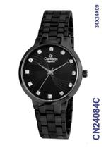 Relógio Champion Elegance CN24084C Quartz Pulseira Aço Preto