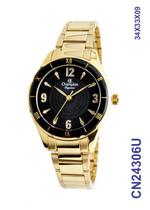 Relógio Champion Elegance CN24306U Pulseira Aço Dourado