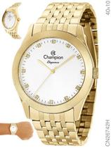 Relógio Champion Elegance CN26742H Feminino de aço Dourado