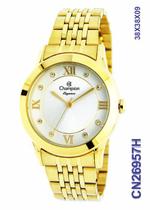 Relógio Champion Elegance CN26957H Pulseira Aço Dourado